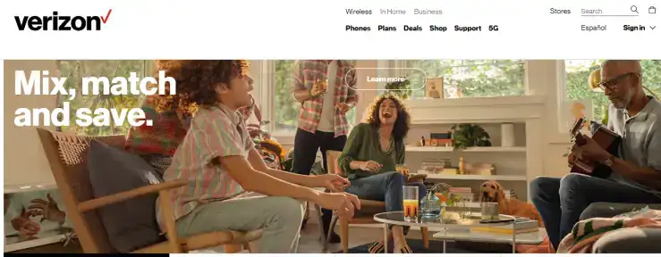 Verizon website