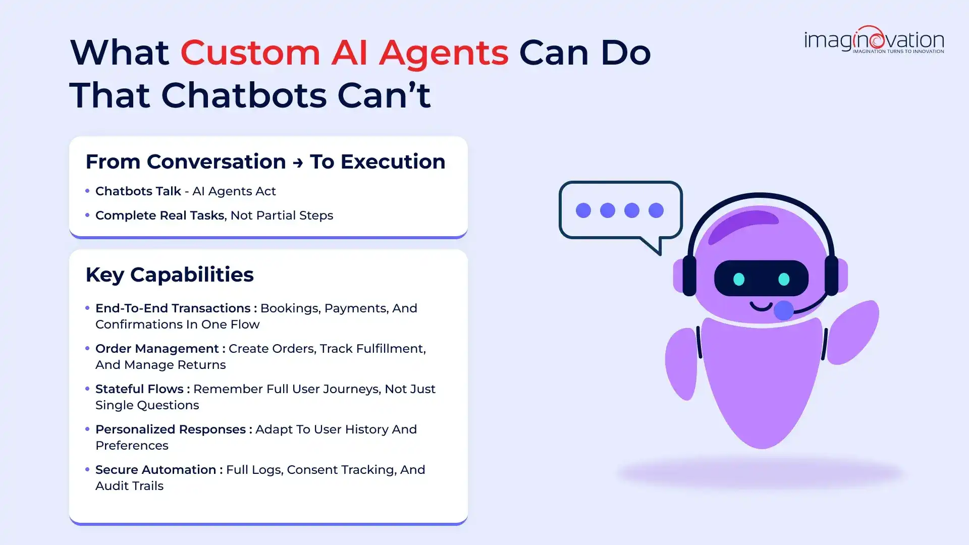 Custom AI agents vs traditional chatbots